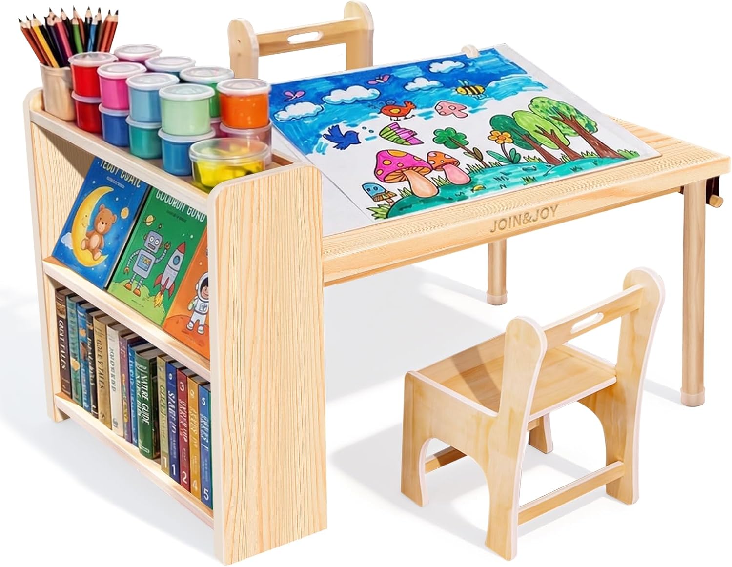 Art Craft Toddlers - Mesa de Arte Infantil de Madeira
