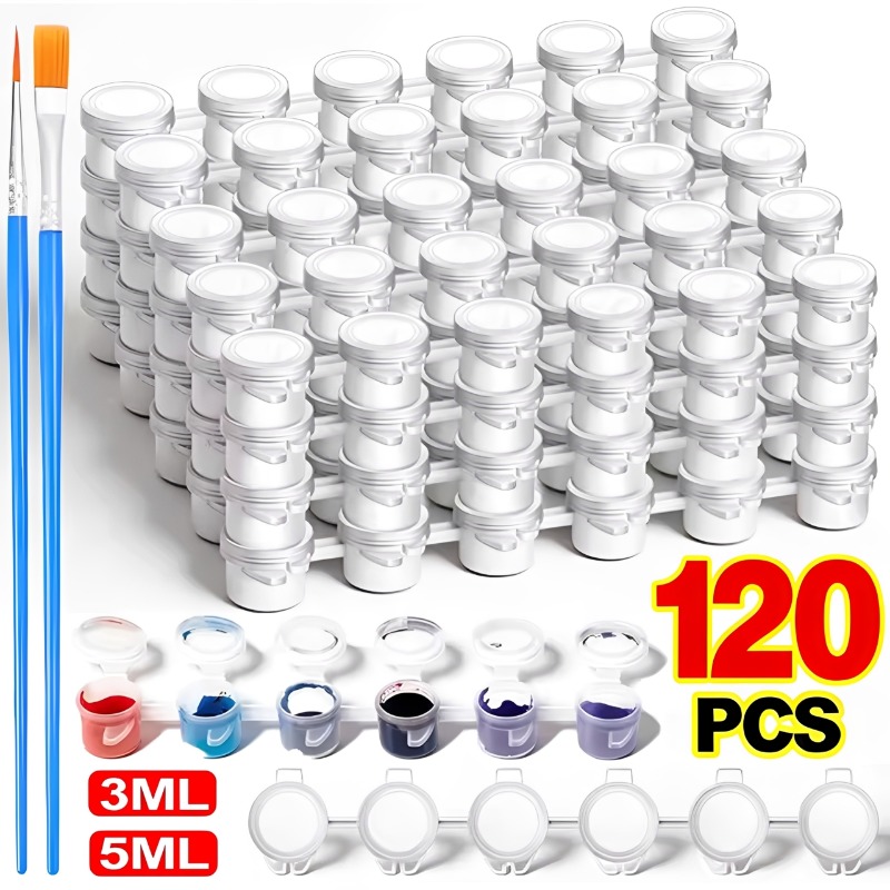 Box Art And Craft - Potes de Tinta Vazios de 3/5ml