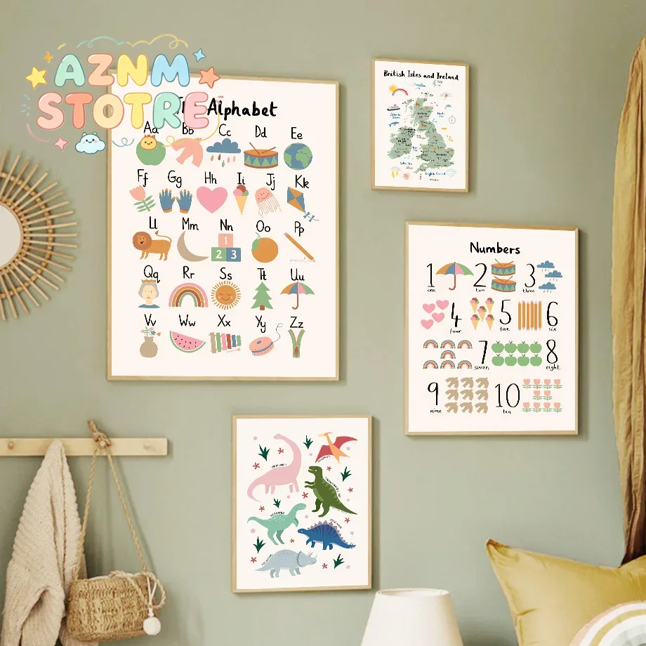 Art Craft Dinosaur - Mapa do Mundo Animal, Alfabeto de