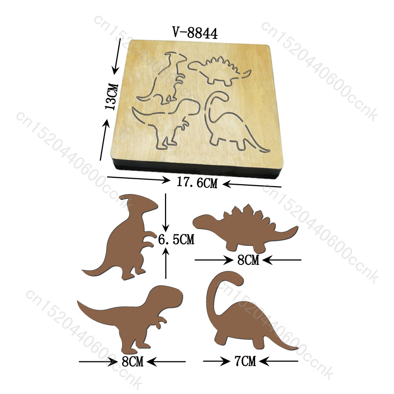 Art Craft Dinosaur - De madeira dinossauro morre para Scrapbooking,