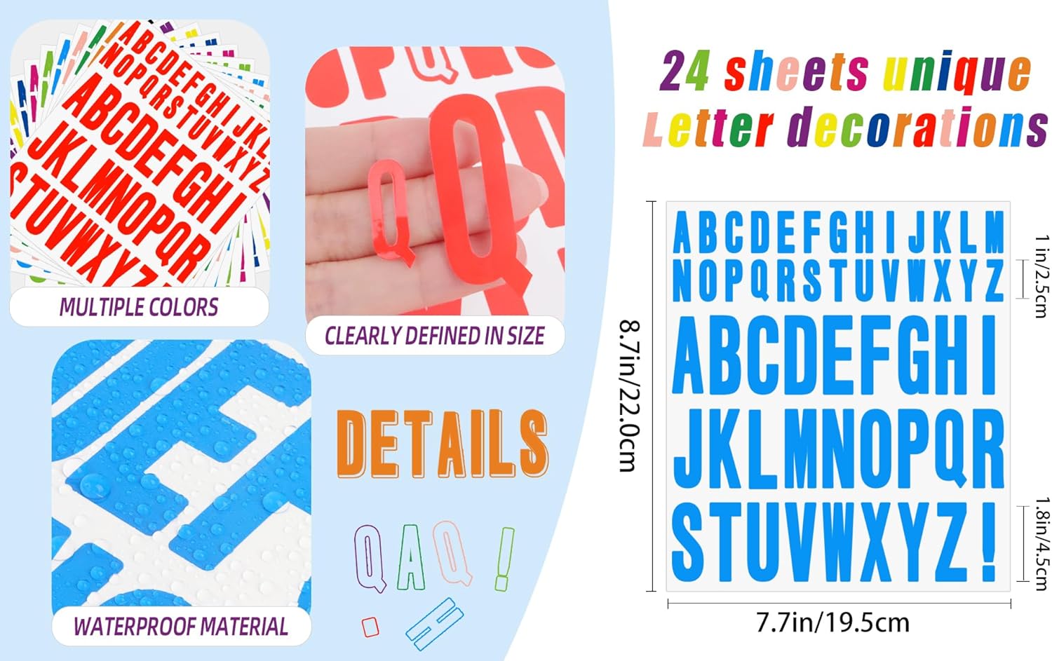 12 folhas de adesivos de letra - Art And Craft Letter Z avaliação e preço