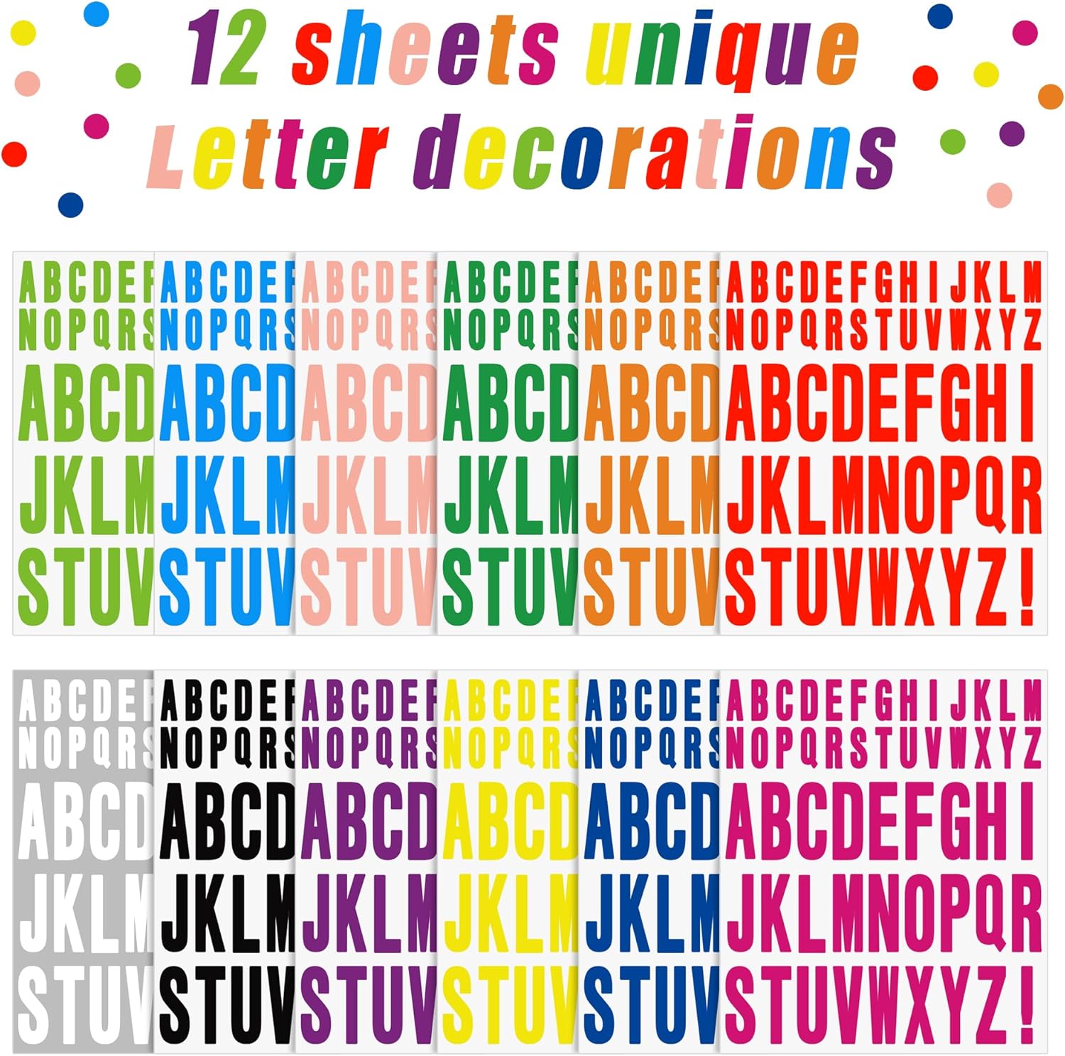 12 folhas de adesivos de letra - Art And Craft Letter Z avaliação e preço