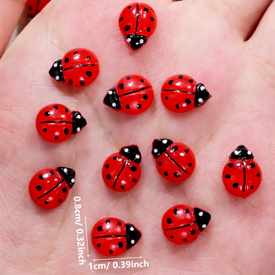50 Peças de Charms de Resina p - Art Craft Ladybug avaliação e preço