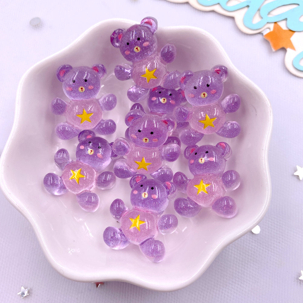20 pçs resina glitter kawaii c - Tv Art And Craft avaliação e preço