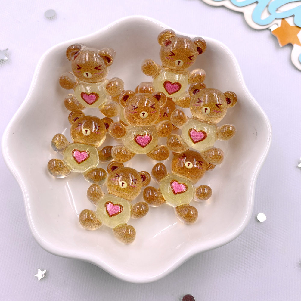 20 pçs resina glitter kawaii c - Tv Art And Craft avaliação e preço