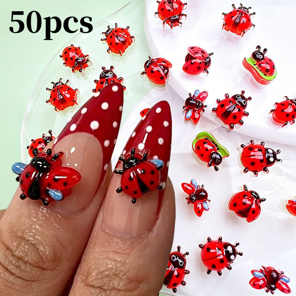 50 peças de Mini Joaninhas 3D  - Art Craft Ladybug avaliação e preço