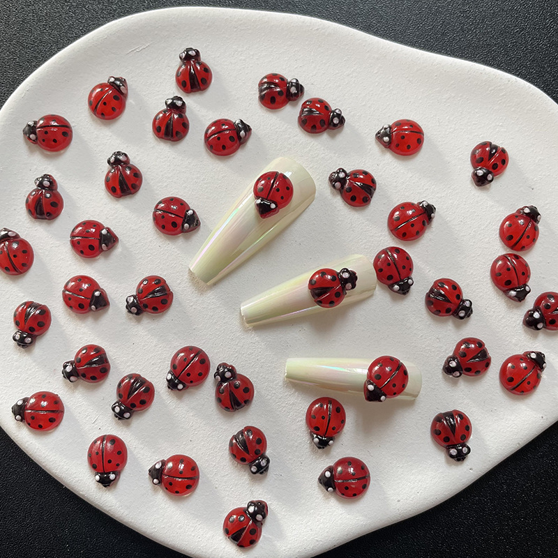 50 pçs resina 3d vermelho joan - Art Craft Ladybug avaliação e preço