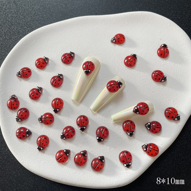 50 pçs resina 3d vermelho joan - Art Craft Ladybug avaliação e preço