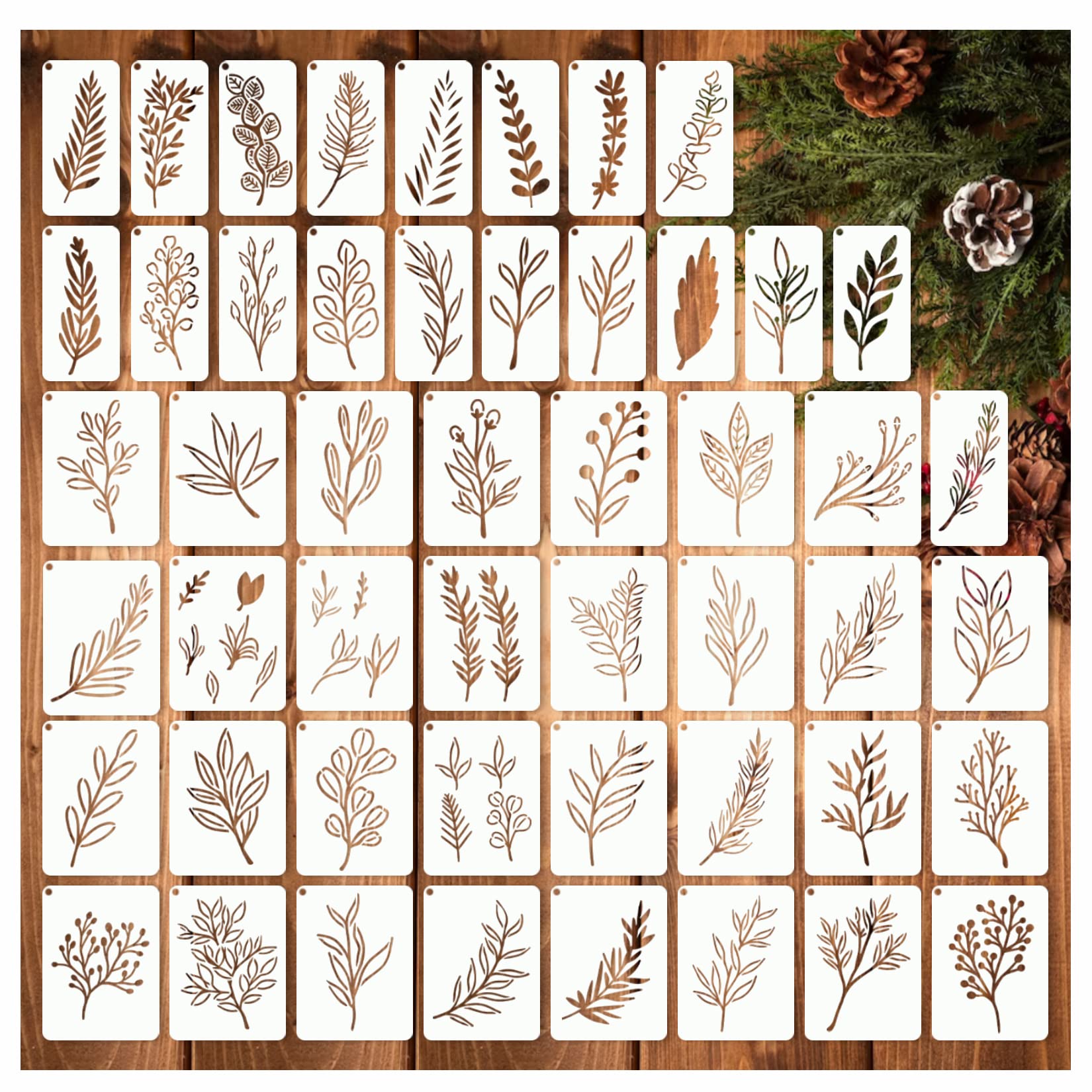 50 Estênceis de Folhas para Ar - Art Craft Using Leaves avaliação e preço