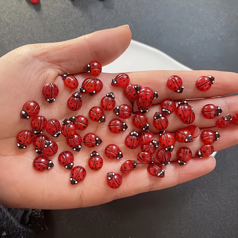 100pcs Joaninhas de Resina que - Art Craft Ladybug avaliação e preço